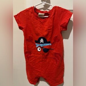 First Impressions Red  Crab Pirate Bodysuit